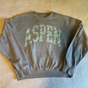 Grayson Threads Sweatshirt Women XS Gray Aspen Graphic Print Crew Neck Pullover